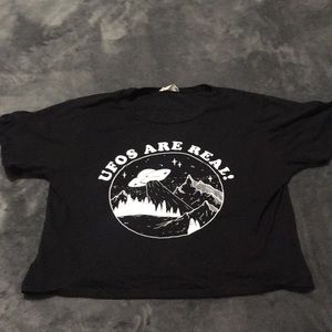 Black shirt with a ufo on it|Size: M|Brand: Local Lab